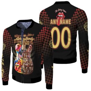 Personalized #00 The Rolling Stones No Filter Tour 2019 Please You Hope You Guess Guitar gift for The Rolling Stomes fans Bomber Jacket