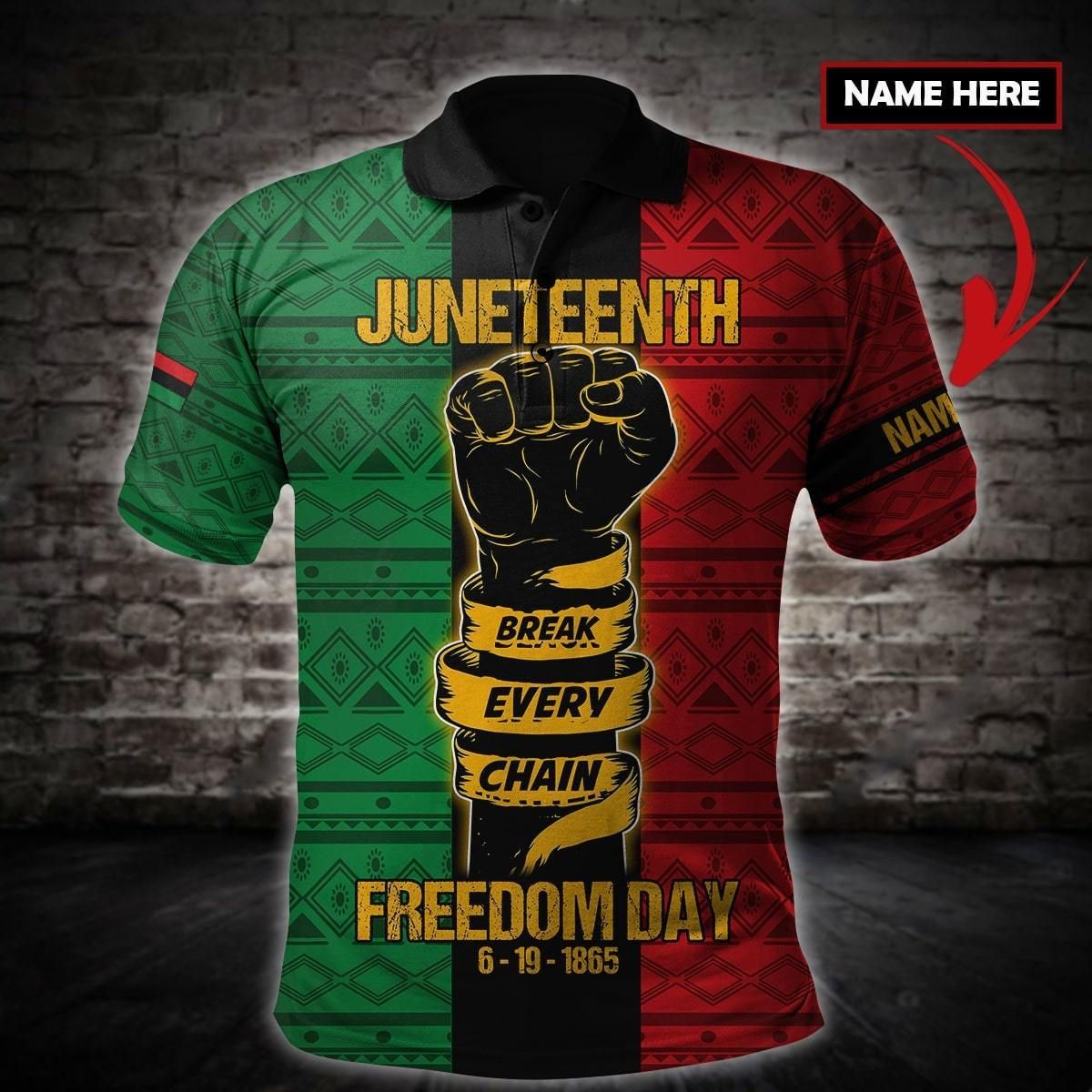 Personalized African Juneteenth Break Every Chain Polo Shirt #Kv Personalized African Juneteenth Break Every Chain Polo Shirt #Kv
