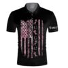 Personalized American Flag Horse Pink Muddy Camo 3D All Over Printed Polo Shirt