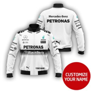 Personalized Amg Petronas Motorsport Blackberry Custom Bomber Jacket