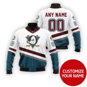 Personalized Anaheim Ducks Nhl Custom Bomber Jacket