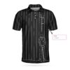 Personalized Back And White One Line Drawing Golfer 3D Polo Shirt