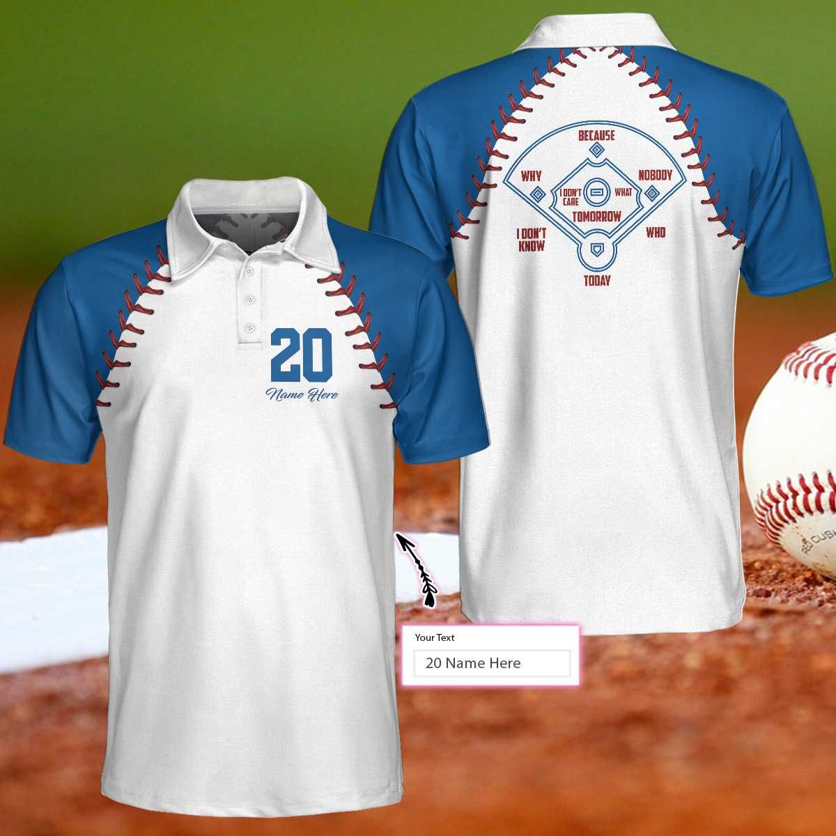 Personalized Baseball Team Custom Name And Number Polo Shirt #V Personalized Baseball Team Custom Name And Number Polo Shirt #V