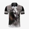 Personalized Beautiful Love Horse 3D All Over Printed Polo Shirt