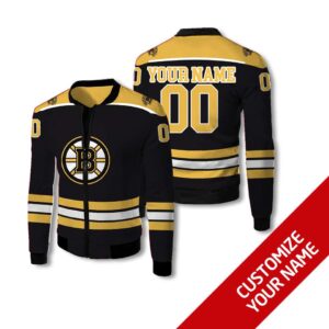 Personalized Boston Bruins Nhl Custom Bomber Jacket