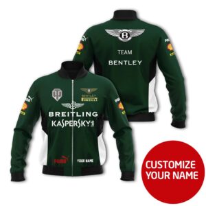 Personalized Breitling Kaspersky Bentley Custom Bomber Jacket