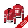 Personalized Calgary Flames Nhl Red White Custom Bomber Jacket