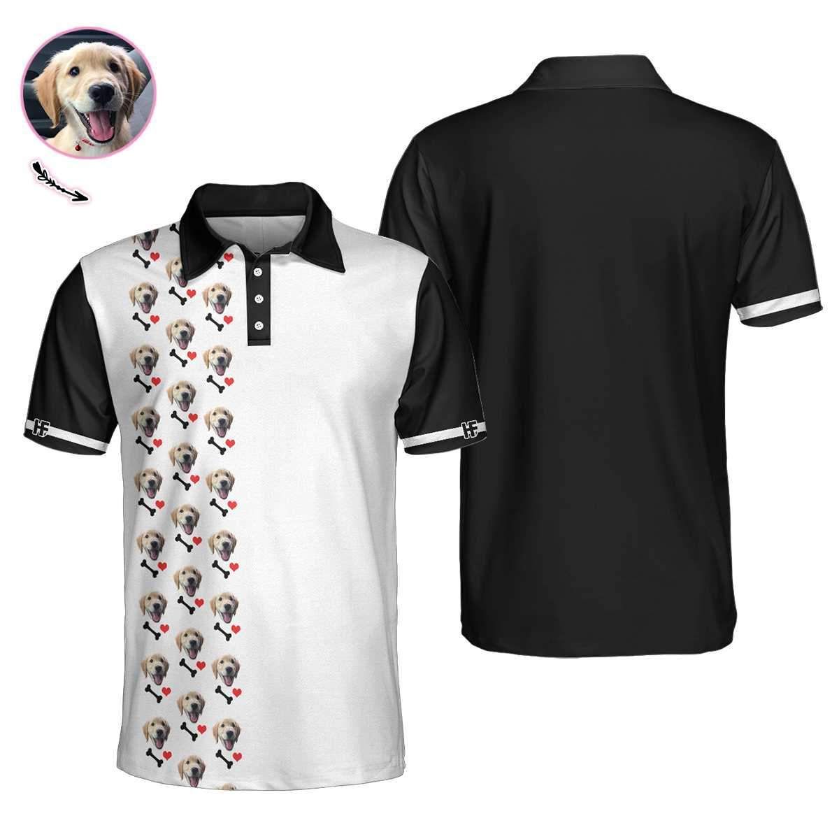 Personalized Custom Your Pet Photo I Love My Dog Polo Shirt #H Personalized Custom Your Pet Photo I Love My Dog Polo Shirt #H