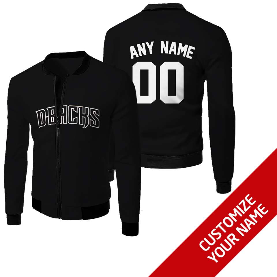 Personalized Dbacks Custom Bomber Jacket Personalized Dbacks Custom Bomber Jacket