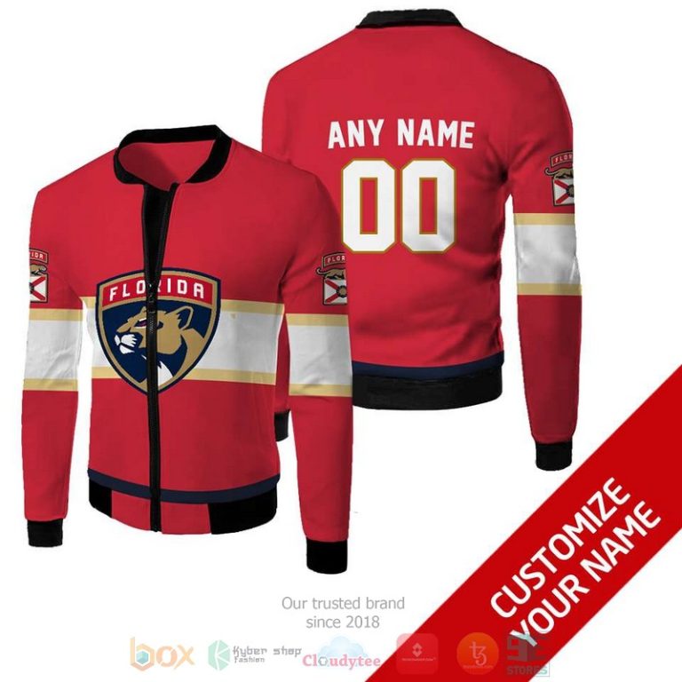 Personalized-Florida-Panthers-Nhl-Custom-Red-Bomber-Jacket-1