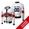 Personalized Florida Panthers Nhl White Custom Bomber Jacket