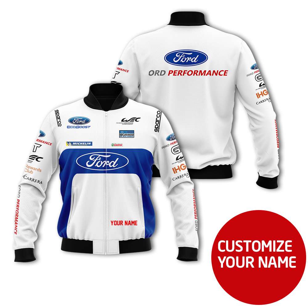 Personalized Ford Ecoboost Custom Bomber Jacket Personalized Ford Ecoboost Custom Bomber Jacket