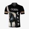Personalized Friesian Horse Riding 3D All Over Printed Polo Shirt