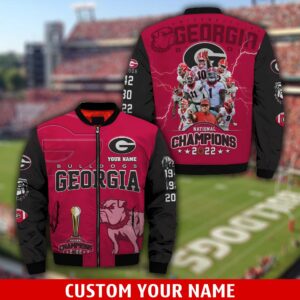 Personalized Georgia Bulldogs National Champions 2022 Custom Bomber Jacket
