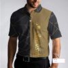 Personalized Golden Lines Golf Custom Name Polo Shirt #Dh