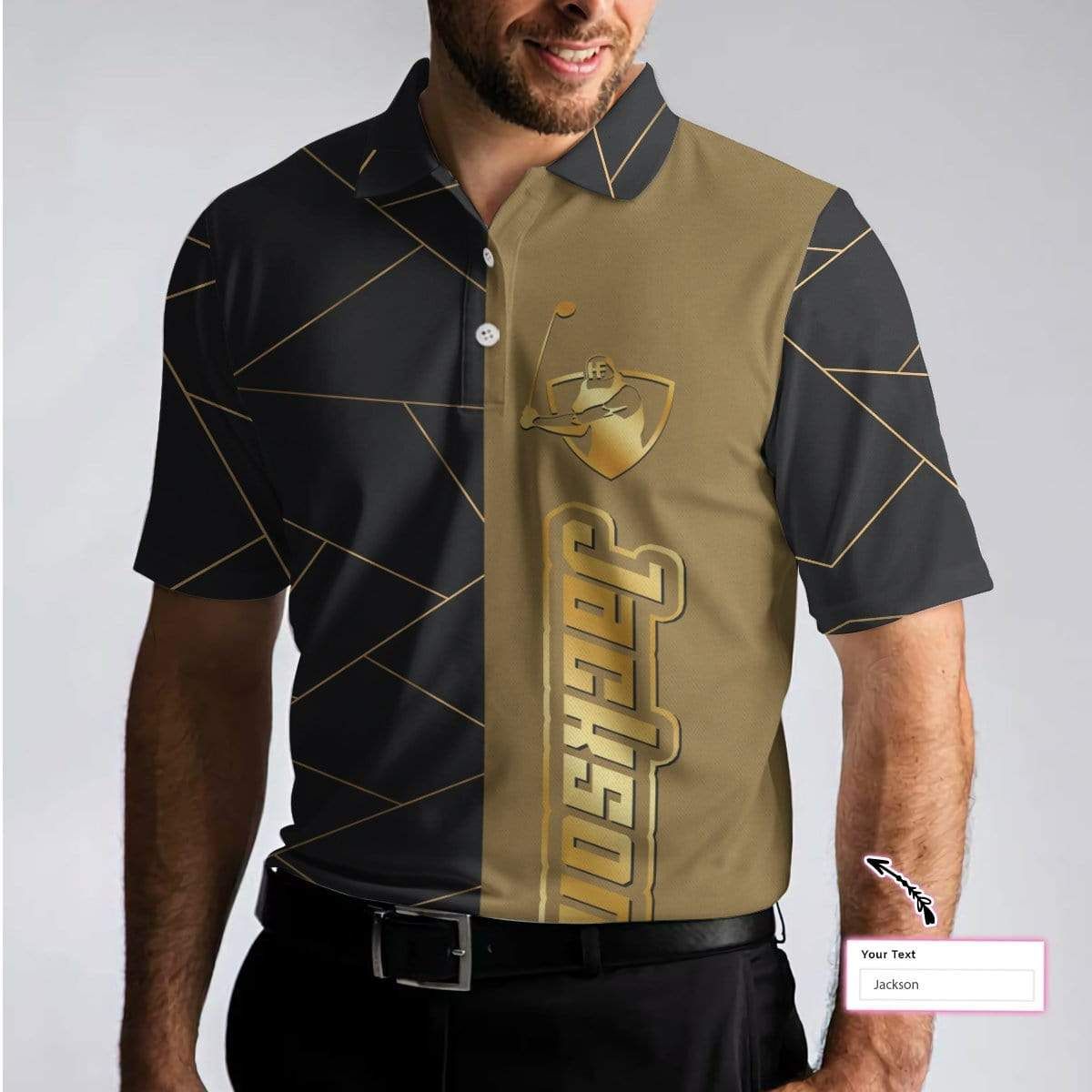 Personalized Golden Lines Golf Custom Name Polo Shirt #Dh Personalized Golden Lines Golf Custom Name Polo Shirt #Dh