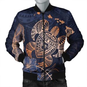 Personalized - Hawaii Polynesian Aloha Po Turtle Hibiscus Tropical Bomber Jacket -  - AH - J6R Bomber Jacket