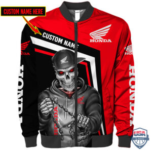 Personalized Honda Ghost Rider Bomber Jacket