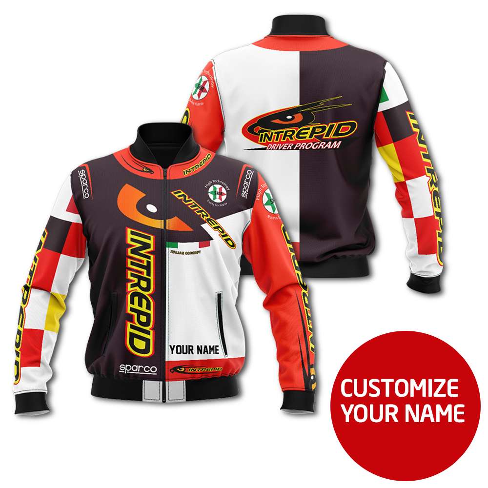 Personalized Intrepid Sparco Custom Bomber Jacket Personalized Intrepid Sparco Custom Bomber Jacket