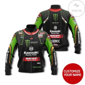 Personalized Kawasaki Racing Team Motorcycle Racing Team 3D Bomber Jacket