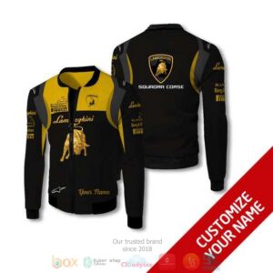 Personalized Lamborghini Squadra Corse Custom Bomber Jacket