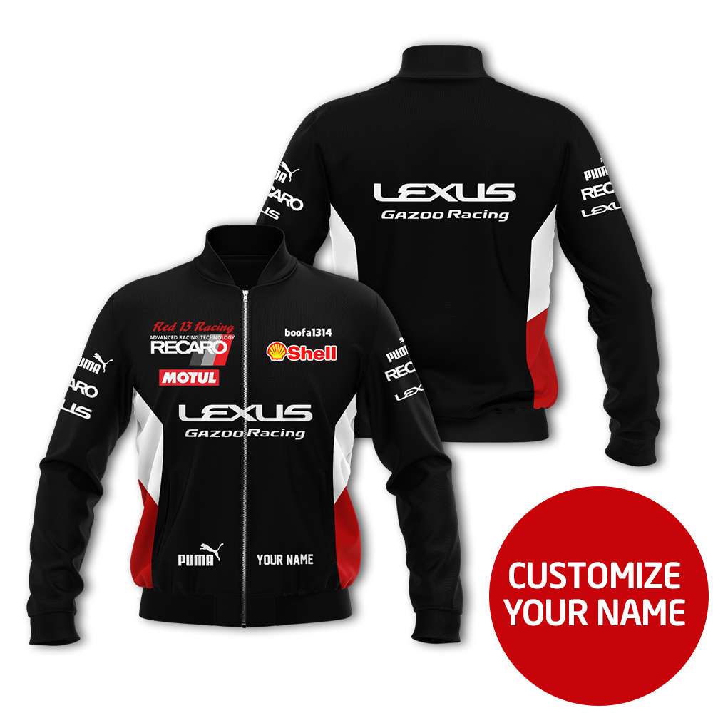 Personalized Lexus Gazoo Racing Recaro Custom Bomber Jacket Personalized Lexus Gazoo Racing Recaro Custom Bomber Jacket