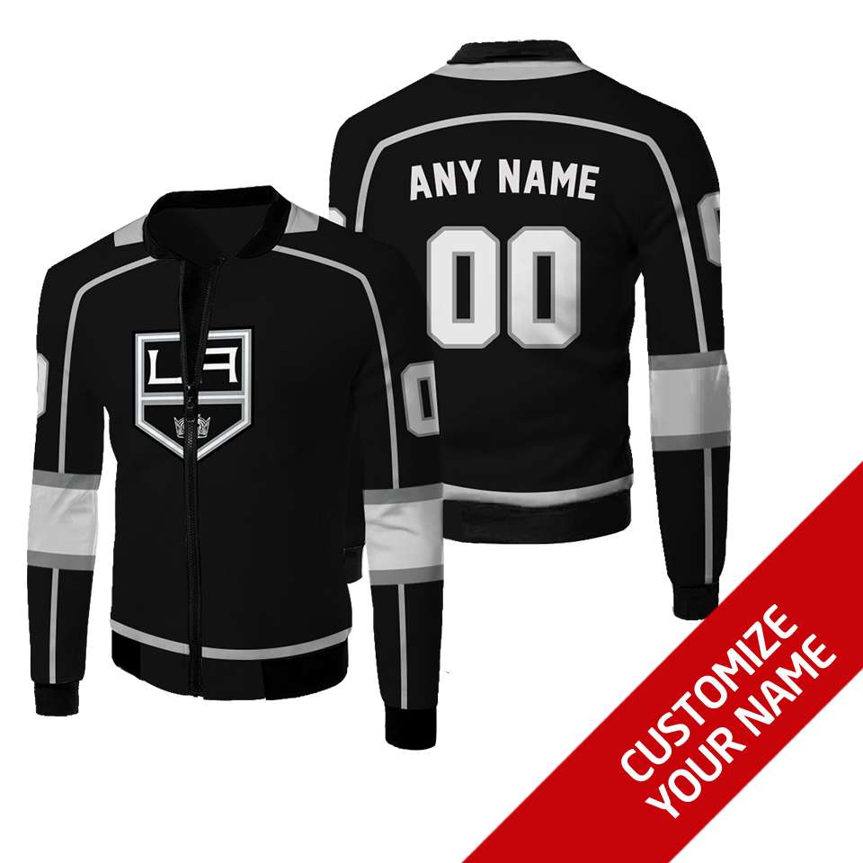 Personalized Los Angeles Kings Black Nhl Custom Bomber Jacket Personalized Los Angeles Kings Black Nhl Custom Bomber Jacket