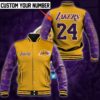 Personalized Los Angeles Lakers 3D Bomber Jacket