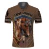 Personalized Love Horse Equestrian Horse 3D All Over Printed Polo Shirt