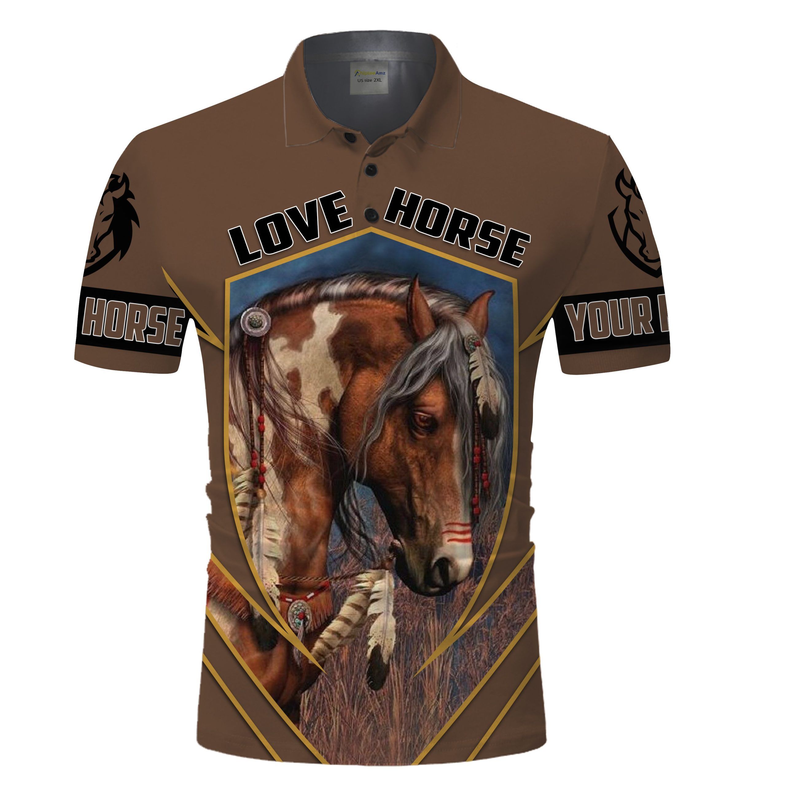 Personalized Love Horse Equestrian Horse 3D All Over Printed Polo Shirt Personalized Love Horse Equestrian Horse 3D All Over Printed Polo Shirt