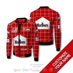 Personalized Marlboro Vodafone Red Custom Bomber Jacket