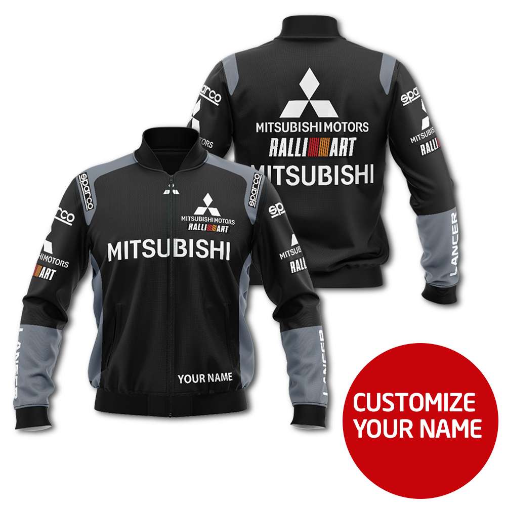 Personalized Mitsubishi Motors Custom Bomber Jacket Personalized Mitsubishi Motors Custom Bomber Jacket