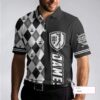 Personalized Name B&W Golfaholic Polo Shirt