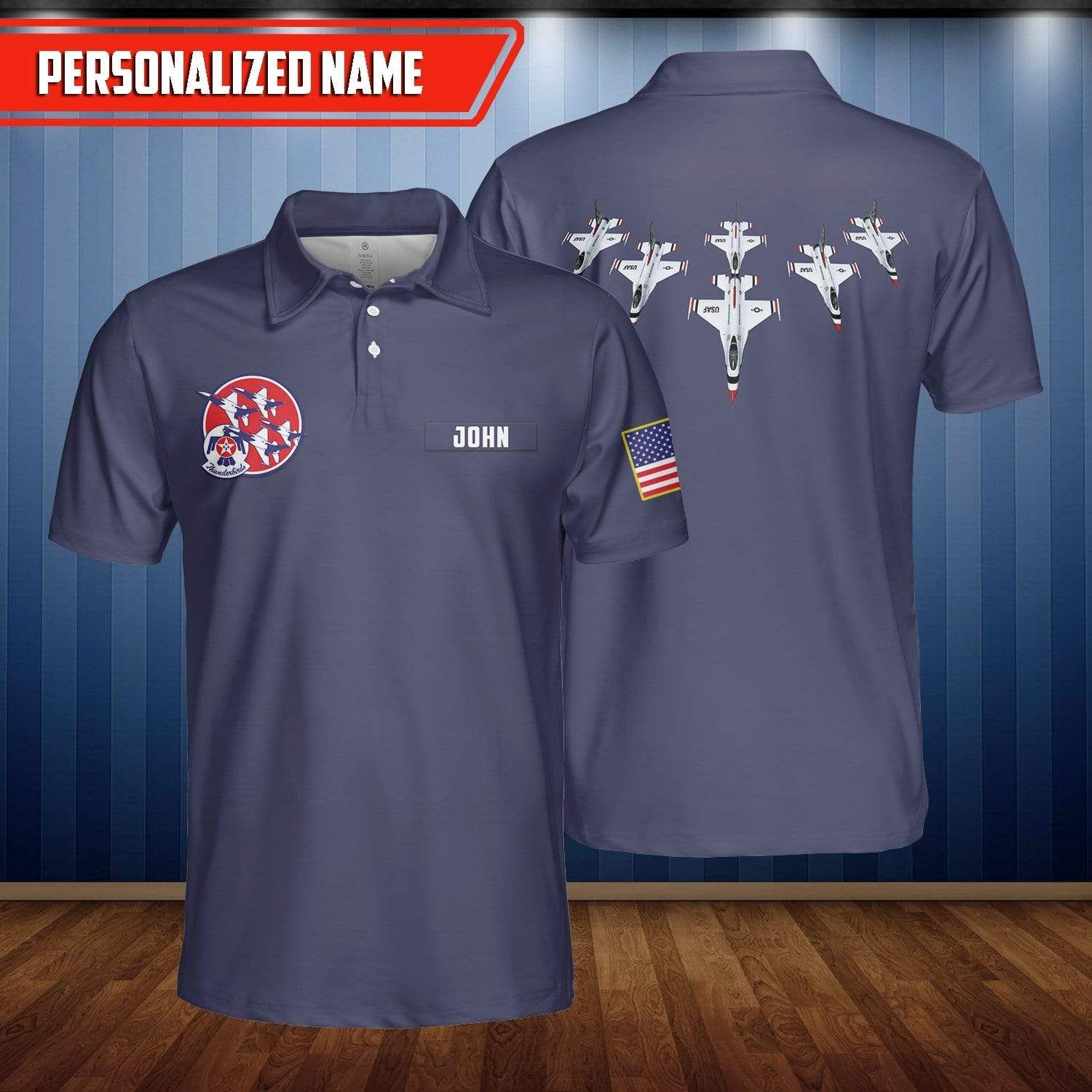 Personalized Name Thunderbird Polo Shirt Personalized Name Thunderbird Polo Shirt