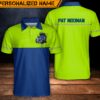 Personalized Name Trucker Lemon Blue Polo Shirt