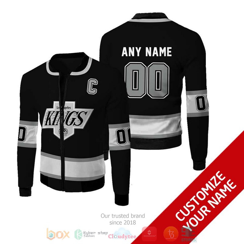 Personalized Nhl Los Angeles Kings Black Custom Bomber Jacket Personalized Nhl Los Angeles Kings Black Custom Bomber Jacket