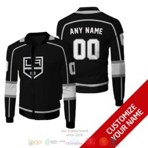 Personalized Nhl Los Angeles Kings Custom Black Bomber Jacket