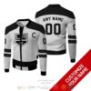 Personalized Nhl Los Angeles Kings Custom Grey Black Bomber Jacket