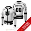 Personalized Nhl Los Angeles Kings Custom White Bomber Jacket