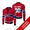 Personalized Nhl Montreal Canadiens Red Blue Custom Bomber Jacket