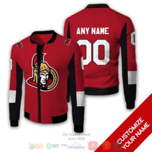 Personalized Nhl Ottawa Senators Logo Custom Red Bomber Jacket