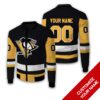 Personalized Pittsburgh Penguins Nhl Black Custom Bomber Jacket