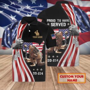 Personalized Proud To Have Served Dd-214 Polo Shirt #Dh