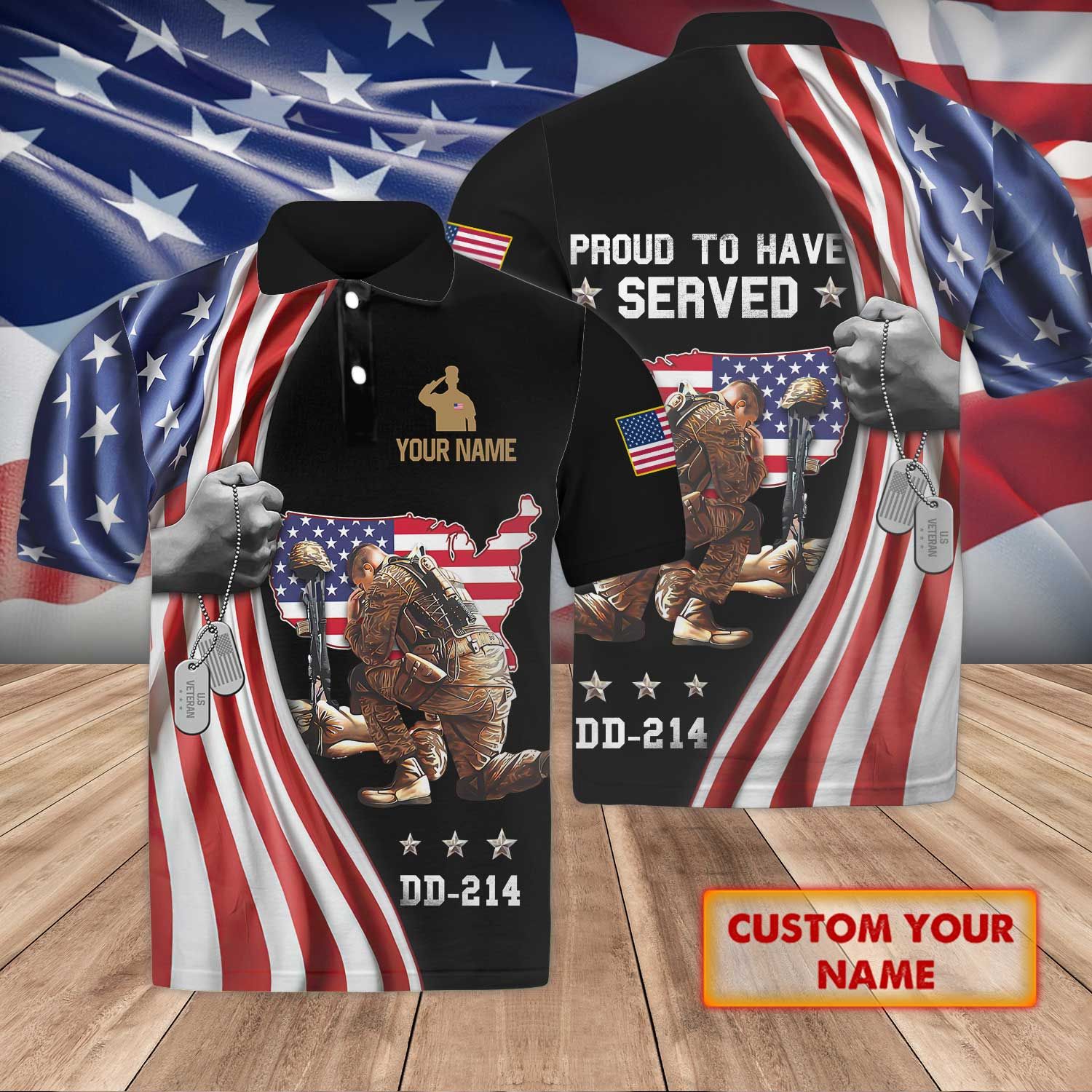 Personalized Proud To Have Served Dd-214 Polo Shirt #Dh Personalized Proud To Have Served Dd-214 Polo Shirt #Dh