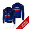 Personalized Red Bull Honda Blue Custom Bomber Jacket
