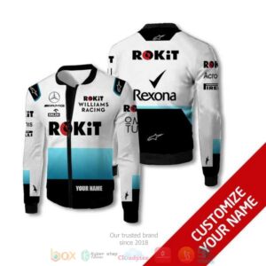 Personalized Rokit Williams Racing Rexona Custom Bomber Jacket