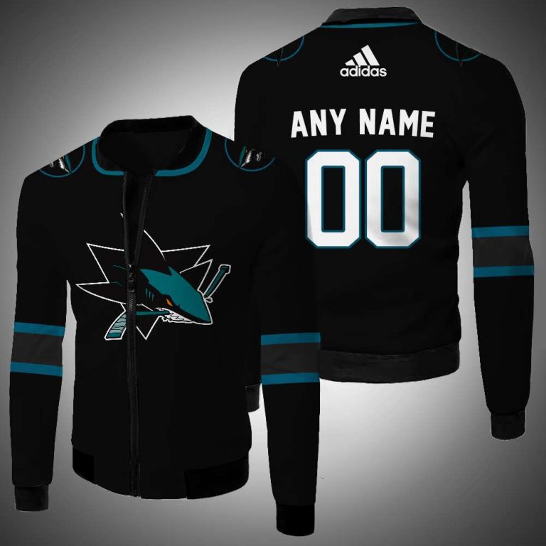 Personalized-San-Jose-Sharks-Nhl-Custom-Bomber-Jacket-1