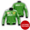 Personalized Scuderia Ferrari Lenovo 90 Years Green Custom Bomber Jacket
