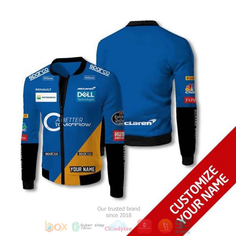 Personalized Sparco A Better Tomorrow Mclaren Custom Bomber Jacket Personalized Sparco A Better Tomorrow Mclaren Custom Bomber Jacket