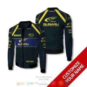 Personalized Subaru World Rally Team Custom Bomber Jacket 2